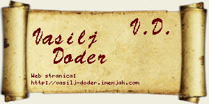 Vasilj Doder vizit kartica